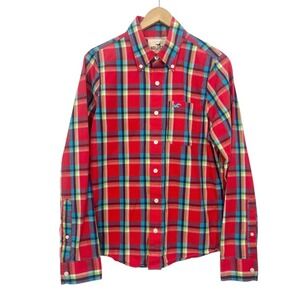 Hollister California Plaid Button Down Shirt Men's Size M Long Sleeve 90's  Y2K